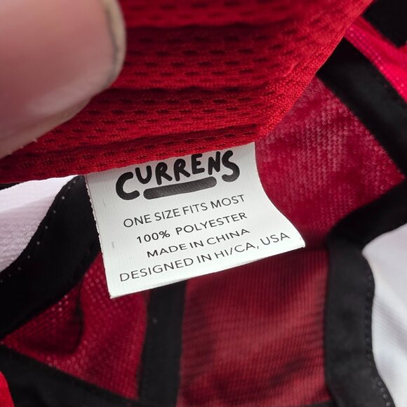 Currens Adults Red White Athletic Hat Casual Outdoors Running Walking Comfort - Picture 7 of 9
